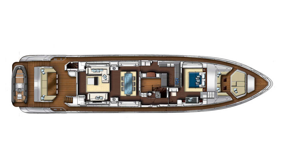 Главная палуба Azimut Grande 100