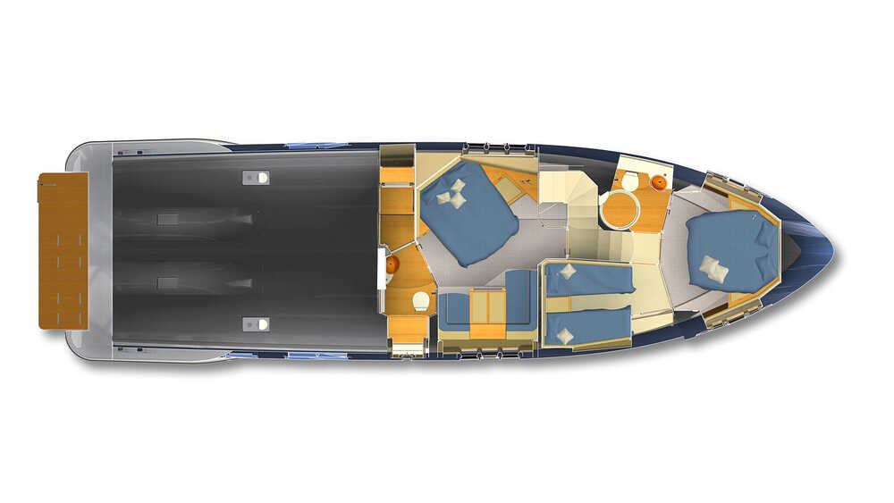 Нижняя палуба Azimut Flybridge 60