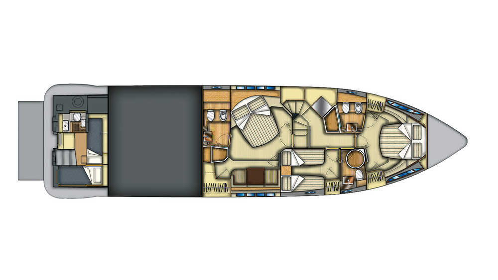 Нижняя палуба Azimut Flybridge 64