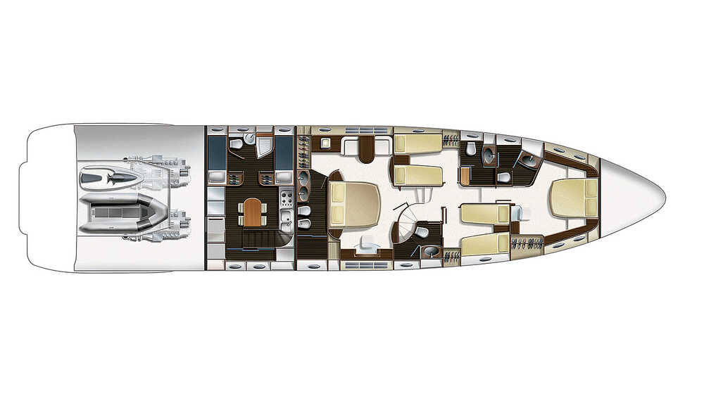 Нижняя палуба Azimut 86S