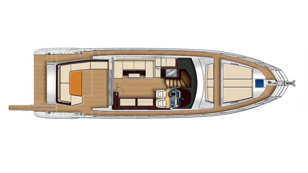 Главная палуба (2 кресла и диван по левому борту) Azimut 55S