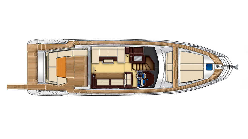 Главная палуба (стандартная комплектация) Azimut 55S