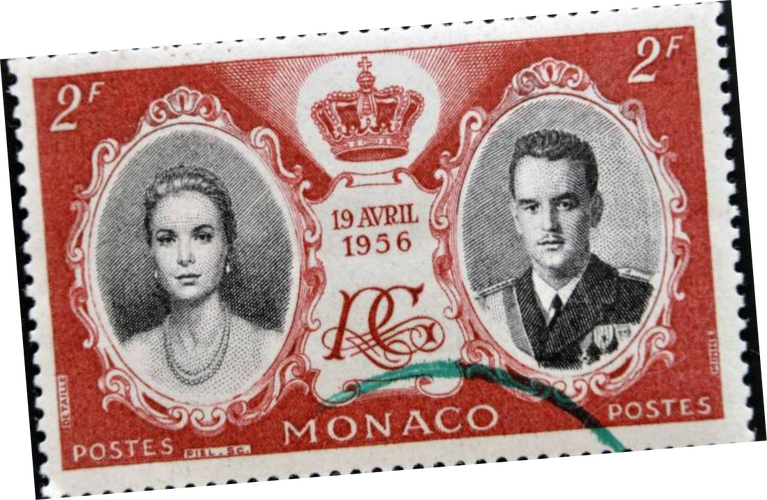 Монако, 1956: Свадьба Ренье III и Грейс Келли, марка